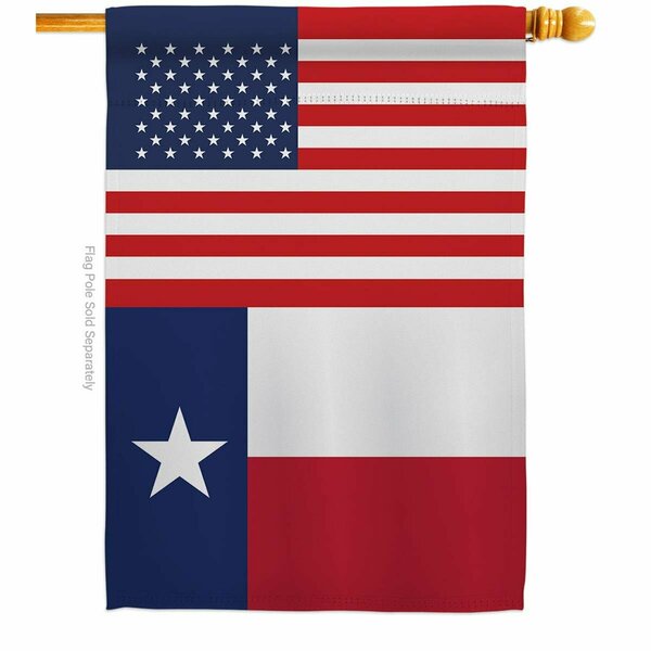 Guarderia 28 x 40 in. USA Texas American State Vertical House Flag with Double-Sided  Banner Garden Yard Gift GU3921946